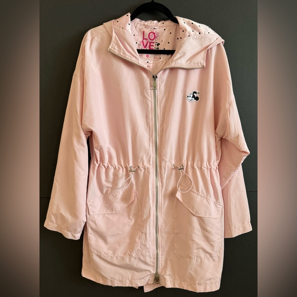 Disney Store /Raincoat Pink Minnie Mouse Thigh Length, Women’s Size Medium